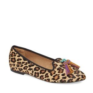 Hush Puppies Leopard Print Flats with Colorful Tassels